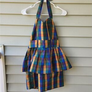 Reko plaid dress handmade in London